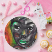 Afrikanische Frau Pappteller (Party)