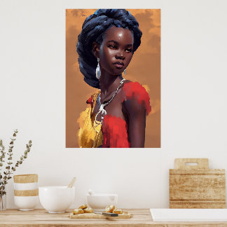 Afrikanische Frau Poster