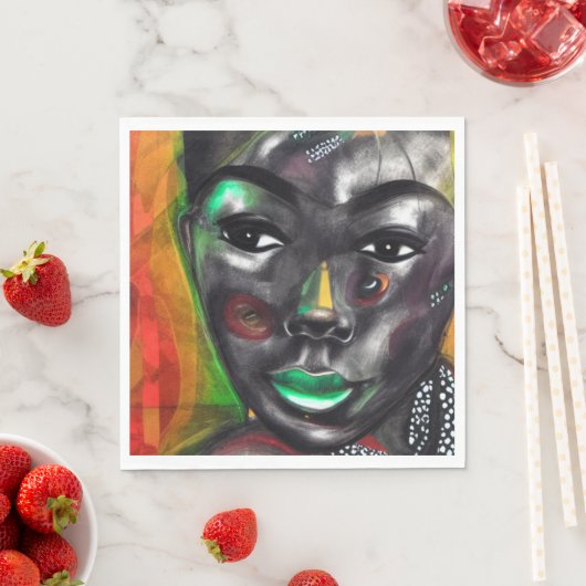 Afrikanische Frau Serviette (Beispiel)