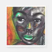 Afrikanische Frau Serviette (Vorderseite)