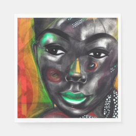 Afrikanische Frau Serviette