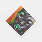 Afrikanische Frau Serviette (Ecke)