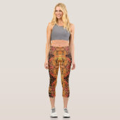 Afrikanische Frau und Giraffe Leggings (Vorderseite)