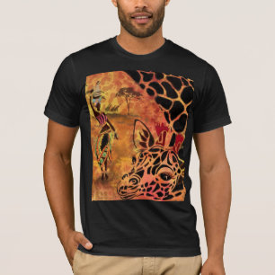 Afrikanische Frau und Giraffe-T - Shirt