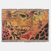 Afrikanische Frau und Giraffe-Throw-Blanket Decke (Vorderseite)
