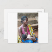 Afrikanische Frau und ihr Baby. Postkarte (Vorne/Hinten)
