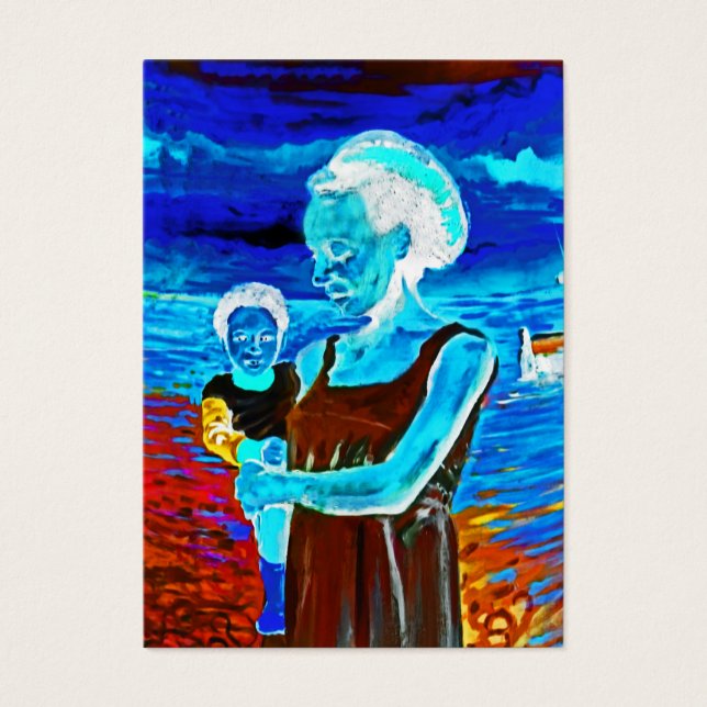 Afrikanische Frau und Kind, Surreal (Vorderseite)