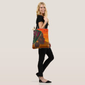 Afrikanische Frau und Savannah Landschaft Sonnenun Tasche (Am Model)
