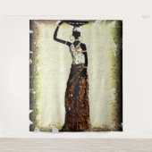 Afrikanische Frau Wandteppich (Vorderseite)