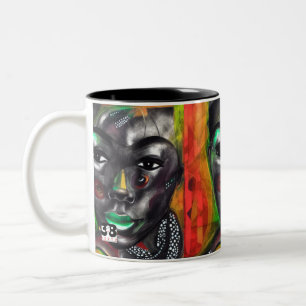 Afrikanische Frau Zweifarbige Tasse