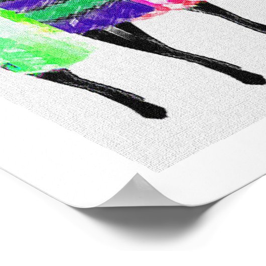 Afrikanische Frauen Farbstiftdesign Poster (Ecke)