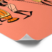 Afrikanische Frauen kochen und tanzen Poster (Ecke)