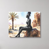 Afrikanische Frauen Landschaft gepflasterte Canvas Leinwanddruck (Vorderseite)