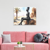 Afrikanische Frauen Landschaft gepflasterte Canvas Leinwanddruck (Insitu (Wohnzimmer))