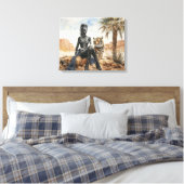 Afrikanische Frauen Landschaft gepflasterte Canvas Leinwanddruck (Insitu (Schlafzimmer))