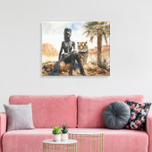 Afrikanische Frauen Landschaft gepflasterte Canvas Leinwanddruck (Insitu (Wohnzimmer))