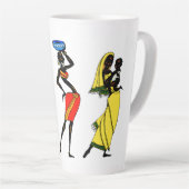 Afrikanische Frauen Latte Tasse (Rechte Ecke)