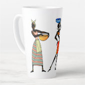 Afrikanische Frauen Latte Tasse (Linke Ecke)