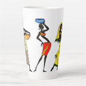 Afrikanische Frauen Latte Tasse (Vorderseite)