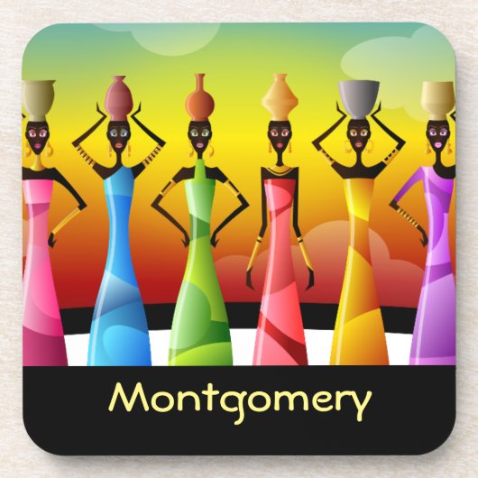 Afrikanische Frauen mit Keramik Untersetzer (Vorderseite)