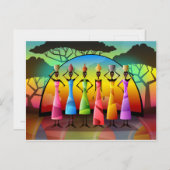 Afrikanische Frauen mit Schiffen Postkarte (Vorne/Hinten)
