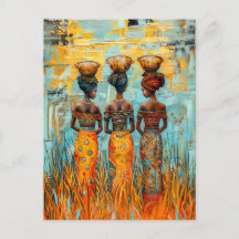 Afrikanische Frauen mit Wasserschalen