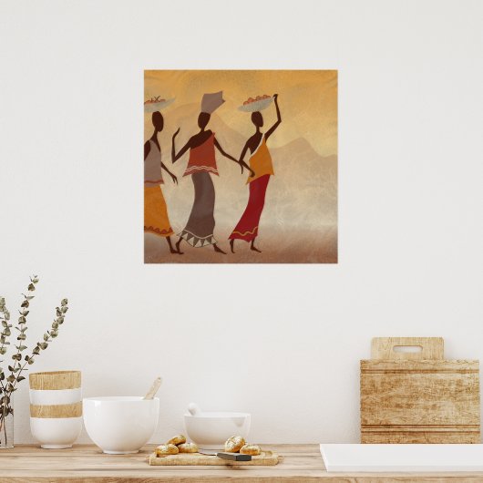 Afrikanische Frauen Poster (Küche)