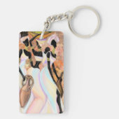 Afrikanische Frauen Schlüsselanhänger Gaben Modern (Rückseite)