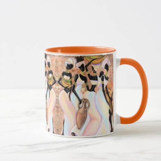 Afrikanische Frauen Tasse Moderne Malgeschenke (Rechts)