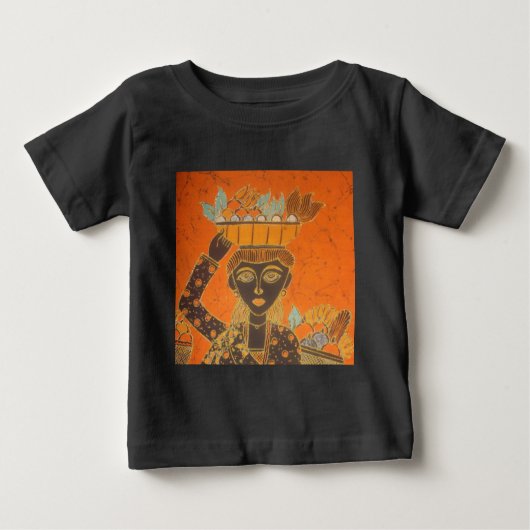 afrikanische Frauen tragen Korbkunst Baby T-shirt (Vorderseite)