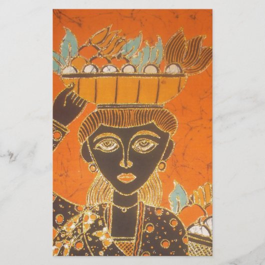 afrikanische Frauen tragen Korbkunst Briefpapier (Vorderseite)