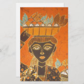 afrikanische Frauen tragen Korbkunst Briefpapier (Vorne/Hinten)