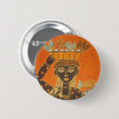 afrikanische Frauen tragen Korbkunst Button (Vorne & Hinten)