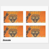 afrikanische Frauen tragen Korbkunst Rechteckiger Aufkleber (Blatt)