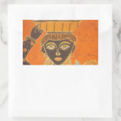 afrikanische Frauen tragen Korbkunst Rechteckiger Aufkleber (Tasche)