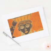 afrikanische Frauen tragen Korbkunst Rechteckiger Aufkleber (Umschlag)