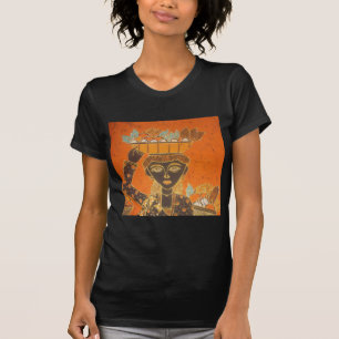 afrikanische Frauen tragen Korbkunst T-Shirt