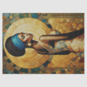 Afrikanische Frauen und Mond-Dekoupage Tissue Pape Seidenpapier (Vorderseite)