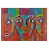 Afrikanische Frauen - Vorstand für Ölgemälde Schneidebrett (Vorderseite)