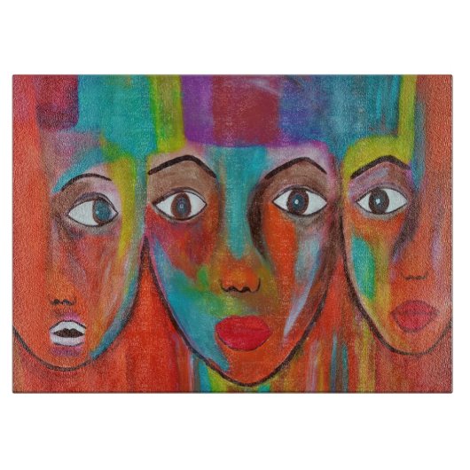 Afrikanische Frauen - Vorstand für Ölgemälde Schneidebrett (Vorderseite)