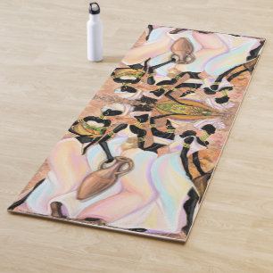 Afrikanische Frauen Yoga Mat Moderne Malerei Yogamatte
