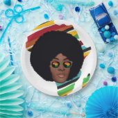 Afrikanische Frauenbrille | Afrika Kontinent Pappteller (Party)