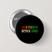 Afrikanische Freiheitsgeschichte - Schwarze Geschi Button (Vorne & Hinten)