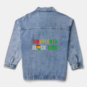 Afrikanische Freiheitsgeschichte - Schwarze Geschi Jeansjacke (Rückseite)