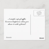 Afrikanische Freunde des grauen und kaiken Kaffees Postkarte (Rückseite)