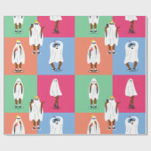 afrikanische Geisterhalloween-Gamuls lustig Geschenkpapier (Flach)