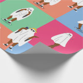 afrikanische Geisterhalloween-Gamuls lustig Geschenkpapier (Ecke)