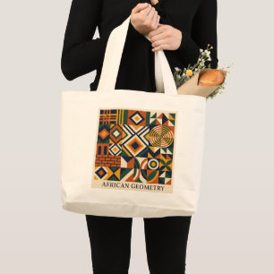 Afrikanische Geometrie-Tasche Jumbo Stoffbeutel