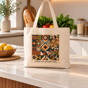 Afrikanische Geometrie-Tasche Jumbo Stoffbeutel