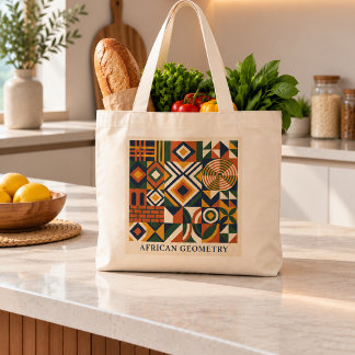 Afrikanische Geometrie-Tasche Jumbo Stoffbeutel